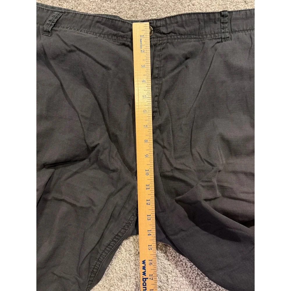 Zoo York Cargo Shorts Mens 48 Black Ripstop Cotton Multi Pocket Skate Casual